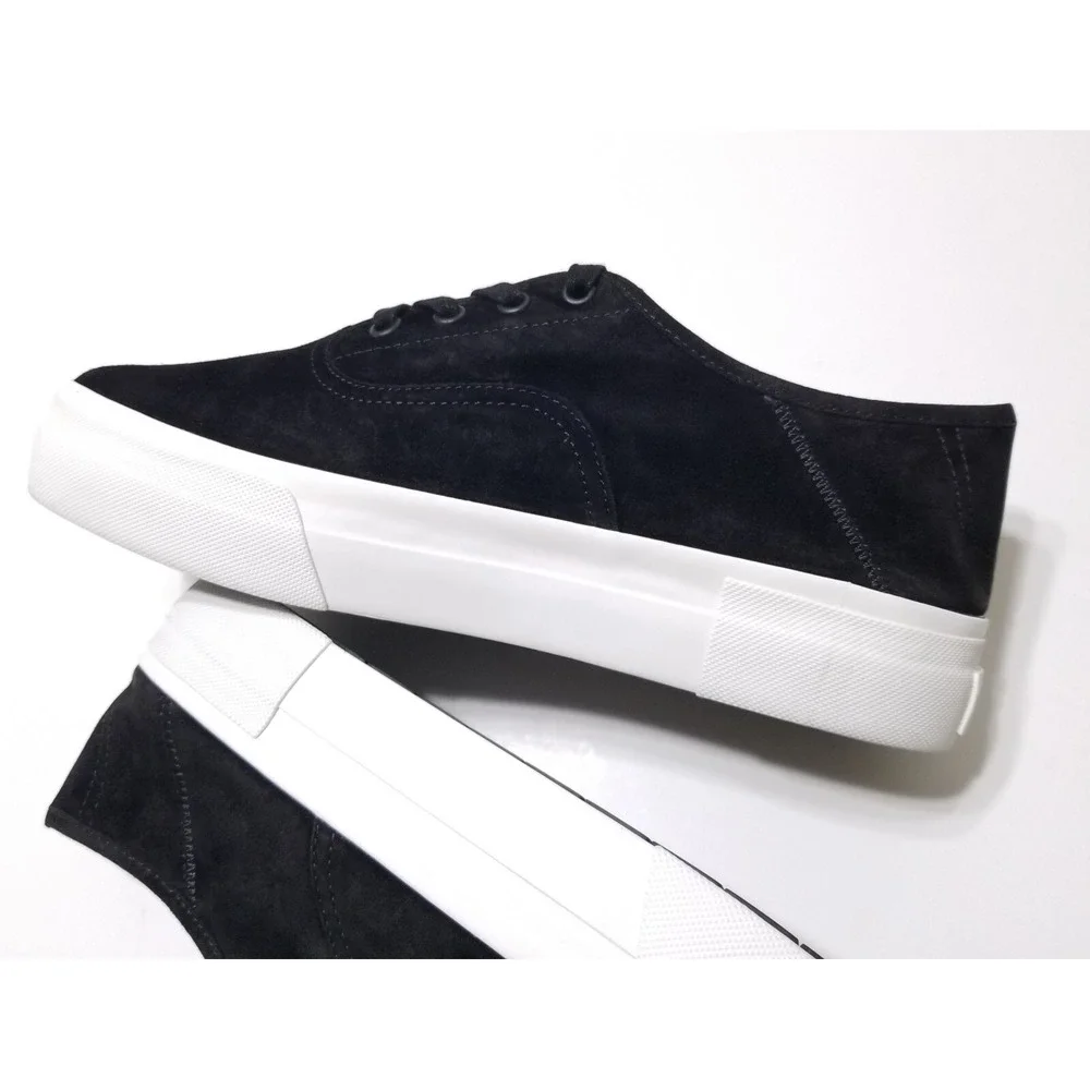 NIB Vince Copley Italian Sport Suede Platform Lace Up Sneaker Black 9 9.5